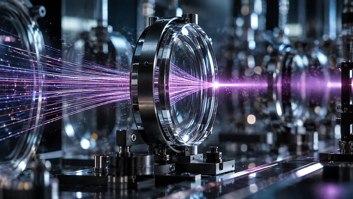 Photonic lens focusing neural light into a violet beam